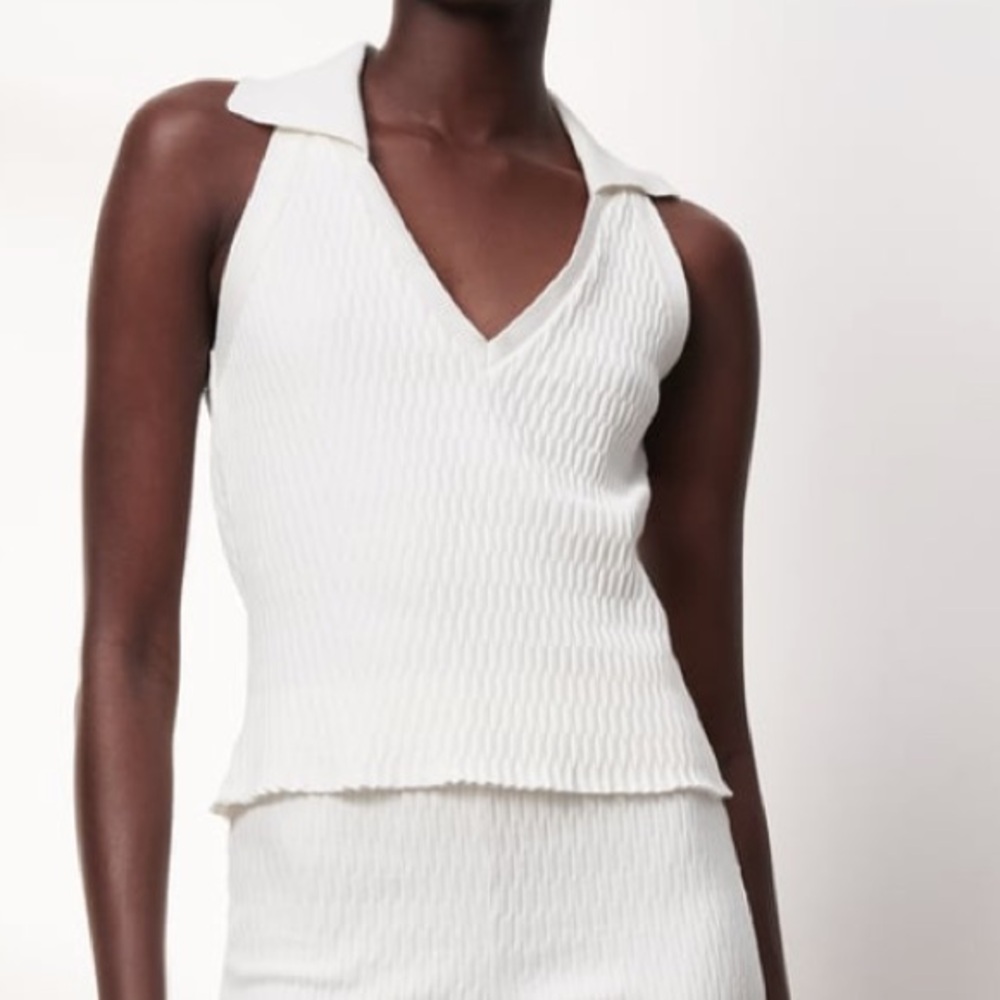 NWT Zara knit collared top